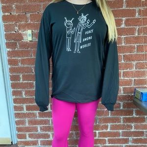 Rick & Morty Peace Among Worlds Long Sleeve Top Shirt S M XL
